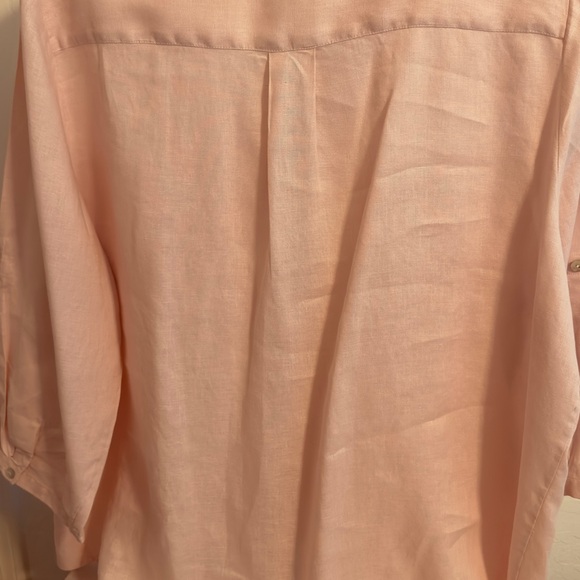 LINEN PLUS SIZE WOMEN SHIRT PRE OWNED - Picture 6 of 7